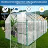 6X12 Ft Polycarbonate Greenhouse Raised Base And Anchor Aluminum Heavy Duty Walk-In Greenhouses For Outdoor Backyard In All Season - Green - Image 2