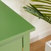 Stylish TV Cabinet, Entertainment CenterTV Stand, TVconsoletable, Media Console, Solidwood Frame, Changhong Glass Door, Metal Handle - Antique Green - Image 10