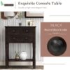 Narrow Console Table, Slim Sofa Table With Three Storage Drawers And Bottom Shelf For Living Room, Easy Assembly - Espresso - Image 4