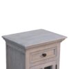 Glazed Bedside Table - Stone White - Image 6