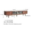 TV Cabinet With Chinese Changhong Glass Doors, Two Drawer Storage Space TV Standing - Walnut - Image 11