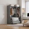 Open Wardrobe Storage For Bedroom - Gray - Image 25