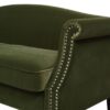 Elaine - Camel Back Small Space Sofa - Olive Green - Image 9