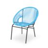 Modern Nusa Chair Outdoor Seating Woven Rope - Blue - Image 8