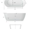 Acrylic Freestanding Soaking Bathtub With Integrated Slotted Overflow And Brushed Nickel Toe-Tap Drain, Cupc Certified, 02138 - Glossy White - Image 6