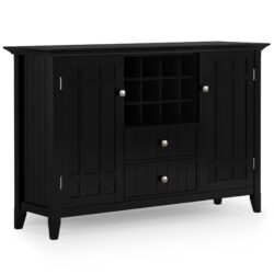 Bedford - Sideboard Buffet And Wine Rack - Black