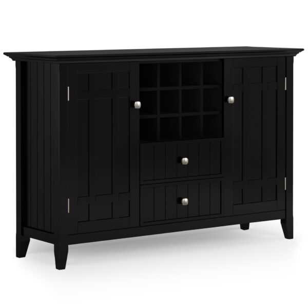 Bedford - Sideboard Buffet And Wine Rack - Black