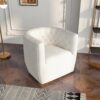 Delaney - Swivel Chair - Fabric - Beige - Image 3
