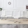 Coaster Home Furnishings White Dining Chairs With Built In Spring Packages & Ergonomic Design (Set of 4) Upholstery - White - Image 5