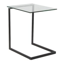 Zenn - Contemporary End Table - Black / Clear