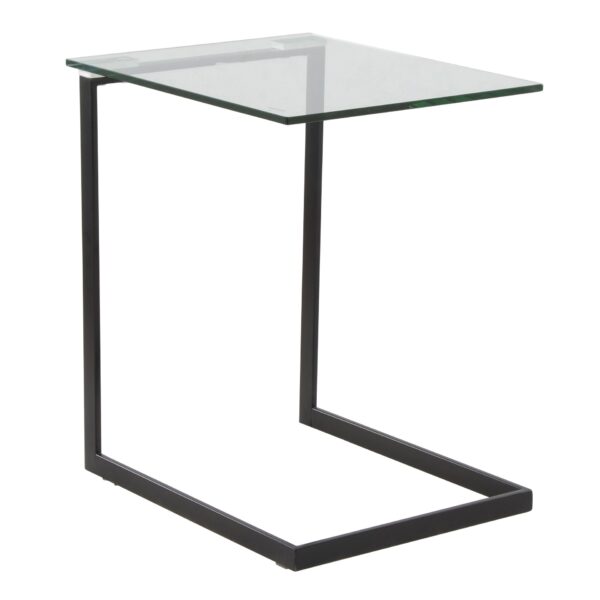 Zenn - Contemporary End Table - Black / Clear