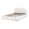 Archie Puffy Grounded - Queen Upholstered Platform Bed - Almond White - Image 4