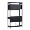 Transitional Reeded Desk With Hutch And Drawers Plus Tech Management - Black - Image 2