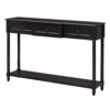 Console Table Sofa Table With Drawers For Entryway With Projecting Drawers And Long Shelf - Espresso - Image 9