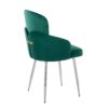 Dahlia - Contemporary Dining Chair (Set of 2) - Chrome / Green - Image 4