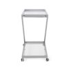 Modern Z Shaped Bar Cart With Tempered Glass Shelves - Silver - Image 8