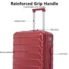 Set 3 Pieces 20" / 24" / 28" Abs Spinner Wheel Luggage, Matching Color, With Combination Lock - Wine Red - Image 9