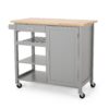 Contemporary Kitchen Cart With Wheels - Gray - Image 6