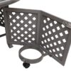Cast Aluminum Propane Gas Firepit Table, Chat Height - Gray - Image 4