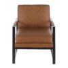 Franklin - Contemporary Arm Chair - Black / Camel - Image 5