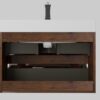 Alice - 30" Bathroom Vanity With Sink, Large Storage Wall Mounted Floating Bathroom Vanity For Modern Bathroom, One-Piece Sink Basin Without Drain And Faucet - Walnut / White - Image 8