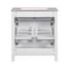 Bathroom Vanity With Ceramic Sink, Modern Single Bathroom Cabinet With 2 Doors And A Shelf, Soft Close Doors - White - Image 26