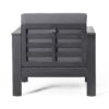 Acacia Wood Loveseat And Coffee Table Set With Cushions - Gray - Image 15