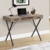 Computer Desk, Home Office, Laptop, Left Right Set-Up, Storage Drawers, Work, Contemporary, Modern - Taupe - Image 3