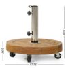 Ralph - Round Umbrella Base - Teak - Image 4