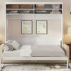 Queen Size Murphy Wall Bed With Sofa - White - Image 24