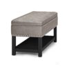 Lomond - Storage Ottoman Bench - Distressed Gray Taupe - Image 4