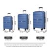 Hardshell Suitcase Spinner Wheels Pp Luggage Sets Lightweight Durable Suitcase With Tsa Lock, 3 Piece Set (20/24/28) - Blue - Image 3