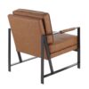 Franklin - Contemporary Arm Chair - Black / Camel - Image 3