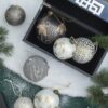 Christmas Ball Ornaments, Glass Decorative Hanging Ball Christmas Tree Ornaments For Holiday Party Decorations (Set of 6) - Silver - Image 6