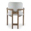 Dining Chairs (Set of 2) Upholstered Arm Chairs, Rubber Wood Accent Chairs - White - Image 11