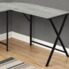 Computer Desk, Home Office, Corner, L Shape, Laptop, Contemporary / Modern - Gray - Image 7