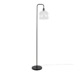 Metro - Contemporary Floor Lamp - Oil Bronze / Clear Seeded