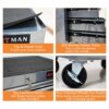 7 Drawers Multifunctional Tool Cart With Wheels - Sliver - Image 8