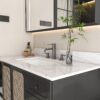 Elegant Marble Vanity Top, 43" Bathroom Vanity With Undermount Sink Sintered Stone, Bianco Carrara Venato - White - Image 13