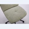 Oversize Seat Cirss Cross Chair With Wheels, Elegant Design Computer Chair, Adjustable Height 360 Degree Rolling Swivel Home Office Chair For Small Space, Dressing Room, Living Room - Gray - Image 9