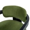 Elegant Upholstered Wood Dining Chair Set With Velvet (Set of 2) - Green / Black - Image 11