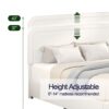 Liv - Queen Upholstered Platform Bed With Patented 4 Drawers Storage - Ivory Boucle - Image 11