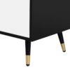 Modern TV Stand & 2 Cabinets & Open Compartments, Entertainment Center For Tvs Up To 80'', Television Console For Living Room - White / Black - Image 17