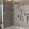 10" Square Dual Shower Head System Wall Mounted With Rough In Valve Modern Bathroom Fixture - Matte Black - Image 7