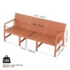 1 Piece Indoor / Outdoor 3 Seater Sofa, UV Resistant, Waterproof And Durable - Apricot Brown - Image 3