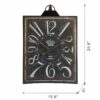 Large Vintage Rectangular Wall Clock With Numerals, Home Decor Accent Clock - White / Black - Image 6