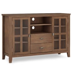Artisan - Tall TV Media Stand - Rustic Natural Aged Brown