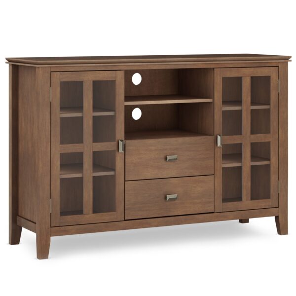 Artisan - Tall TV Media Stand - Rustic Natural Aged Brown