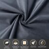 3 In 1 Pull Out Sofa Bed, Convertible Sleeper Sofa Bed, King Size Sofa Bed, Chaise Lounge, Velvet T3 Seater Sofa With Movable Ottoman, Tufted Design - Gray - Image 9
