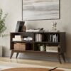 Draper - Mid Century Low Bookcase - Walnut Brown - Image 10